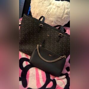 2 piece DKNY tote and purse